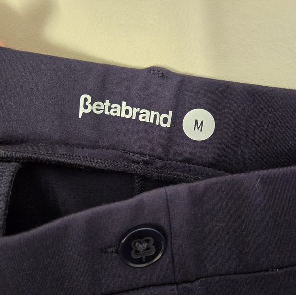 Betabrand Straight Leg Dress Pant Yoga Pants Navy Size Medium - Picture 7 of 9